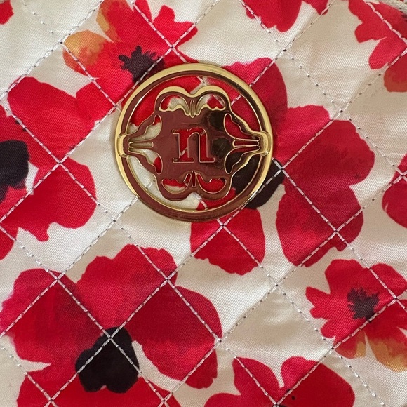 Nanette Lepore Red and White Floral mini Backpack - Picture 2 of 6